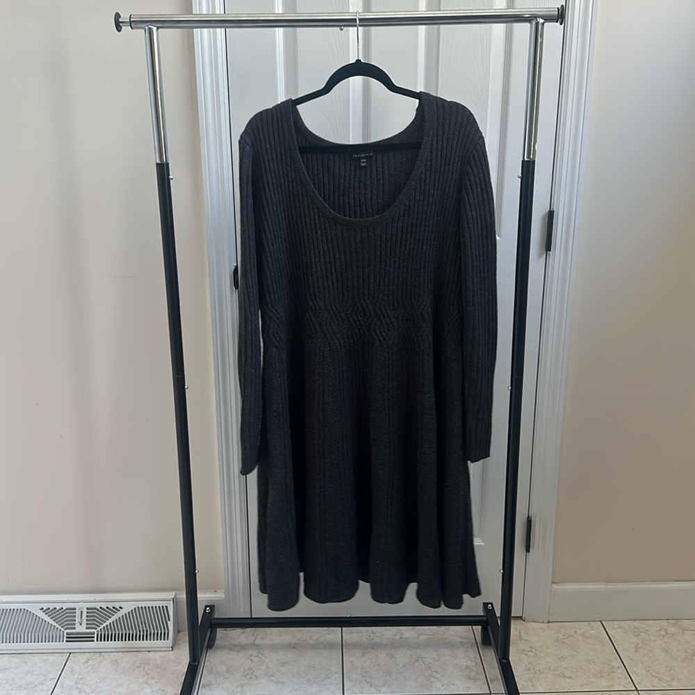 Lane Bryant Sweater Dress 26/28 gray